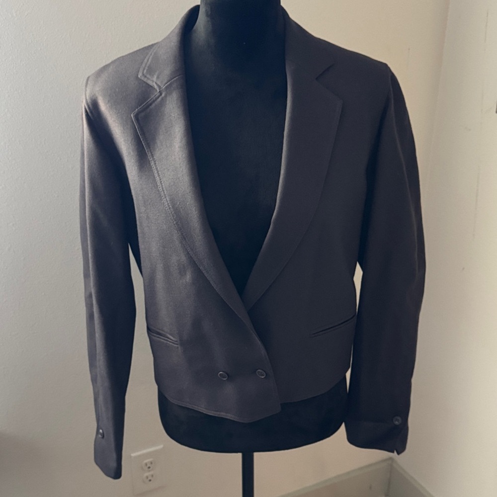 NEXT 100% wool dark brown crop or above waist‎ length blazer jacket Sz 10